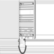 Mexen Mars elektrický radiátor 700 x 400 mm, 300 W, chróm - W110-0700-400-2300-01