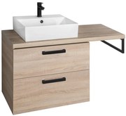 Aqualine Aqualine, VEGA Nábytková zostava do kúpeľne, šírka 125 cm, dub platina, VG883-02