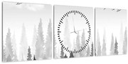 Obraz - Vrcholky lesov (s hodinami) (90x30 cm)