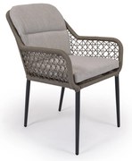 Hliníková vypletaná stolička TOLEDO prírodná