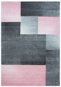 Ayyildiz, Kusový koberec Lucca 1810 pink, 120x170, ružová, šedá, kancelária