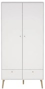 Biela šatníková skriňa 99x200 cm Bodo – Tvilum