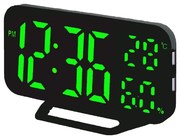 Digitálny sieťový budík JVD SB3725.1 (16 cm) – so zeleným LED podsvietením