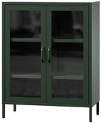 Vitrína Kovová Gina Modern Bottle Green