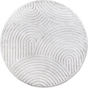 Kusový koberec New York 106203 White kruh, 160x160 (priemer) kruh, biela, chodba / predsieň, ELLE Decoration
