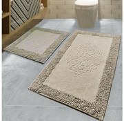 SADA 2x Kúpeľňová predložka PIANTE 60/100 cm hnedá