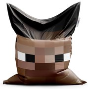 Sedací vak Classic Blocks tvár - detský, hnedá