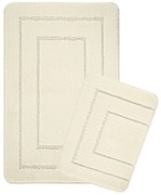 Krémové kúpeľňové predložky v súprave 2 ks 50x80 cm Cerceve – Foutastic