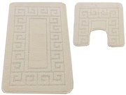Sada kúpeľňových koberčekov Montana Ethnic Pearl White
