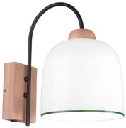 Kolarz A1352.61.G - Nástenná lampa NONNA 1xE27/60W/230V dub/biela/zelená