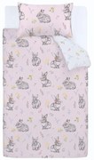 Ružové detské obliečky do postieľky 120x150 cm Bunny Tails Ditsy Flowers – Catherine Lansfield