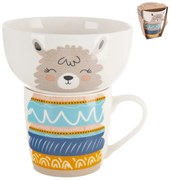 Porcelánová súprava hrnčeka a misky 2 ks 350 ml – Orion