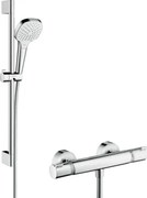 Hansgrohe Raindance Select E sprchový systém na stěnu s termostatickou batériou biela/chróm 27081400