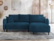 Rohová sedačka Evorde (modrá) (s úl. priestorom) (p)