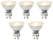 Sada 5 stmievateľných LED žiaroviek GU10 7W 600 lm 2700K