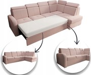 Rozkladací Rohový Gauč 304X180 Opierky Hlavy Funkcia Spania Skladová Ponuka Elena