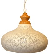 Luster do kuchyne White METAL & MASSIVE WOOD Ø53*120