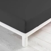 Antracitová napínacia plachta jersey 160x200 cm Jersy – douceur d'intérieur