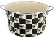 Hrniec smalt ŠACHOVNICA Lem 6,5 l , pr. 26 cm