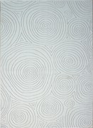 Biely obdĺžnikový koberec Zen Garden 2404 WHITE so vzorom Rozmer: 80x150 cm