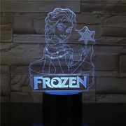 3Dmix 3DL-WD043 – 3D LED nočná lampa - Frozen (Wood)