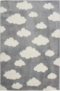 Detský koberec SLIM 6917 sivý / biely