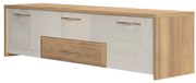 TV stolík Gala TV184-2K2F/GL lakované pacific walnut/beige