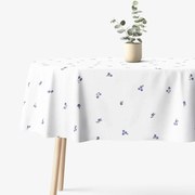 Goldea oválny obrus 100% bavlnené plátno - čučoriedky 120 x 160 cm
