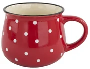 Keramický hrnček Dots 770 ml, červená, 770 ml