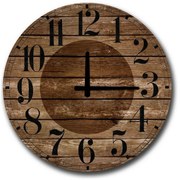 Nástenné hodiny Wooden strips 5050MS-037, 50 cm