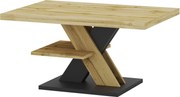 Konferenční stolek Cross 90 cm dub Wotan/černý