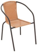 GARTHEN Bistro stolička s výpletom, svetlo hnedá