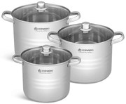 6 kusová sada hrncov MaxiHome- matná sivá