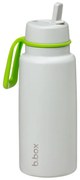 Antikorová termofľaša so slamkou 1 l - sivá/zelená