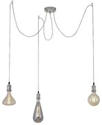 Leuchten Direkt 13571-55 - Luster na lanku DIY 3xE27/60W/230V pavúk matný chróm