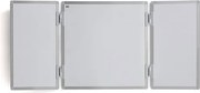 Trojdielna biela tabuľa RITA, 1800x600 mm,