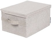 Béžový látkový úložný box s vekom 35x26x19 cm Soft Storage – Bigso