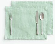 Goldea prestieranie na stôl z ľanovej zmesi - svetlo mätové - sada 2ks 30 x 40 cm