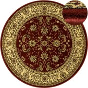 Koberec Super Rose 2338A červený / krémový kruh