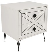 Nočný stolík Luna White