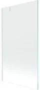 Mexen Next, vaňová  zástena 1-krídlová 90 x 150 cm, fixné krídlo, 6 mm číre sklo, biely profil, 895-090-000-00-00-20