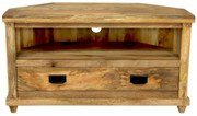 TV stolík rohový Devi 110x60x50 indický masív mango Mango natural