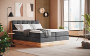 XXXLutz BOXSPRINGOVÁ POSTEĽ, 180/200 cm, antracitová - Online Only spálne - 000840005613