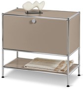 Kovová odkladacia skrinka »CN3« s výklopnými dvierkami, tmavošedá