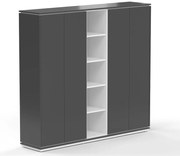 Vysoká skriňa Creator 202,2 x 44,5 x 185,9 cm, biela / antracit