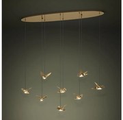 Eglo 390397 - LED Stmievateľný luster na lanku PARATEBUENO 8xLED/4,2W/230V zlatá