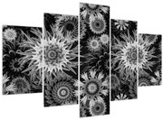 Obraz - Čiernobiele bodliaky (150x105 cm)