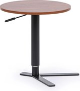 Odkladací stolík, výškovo nastaviteľný, 51-77 x 50 cm, orech tmavý