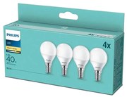 SADA 4x LED Žiarovka Philips P45 E14/5,5W/230V 2700K