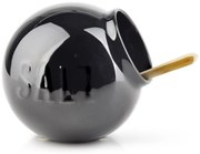 Porcelánová soľnička s lyžičkou Modern, 10x9 cm